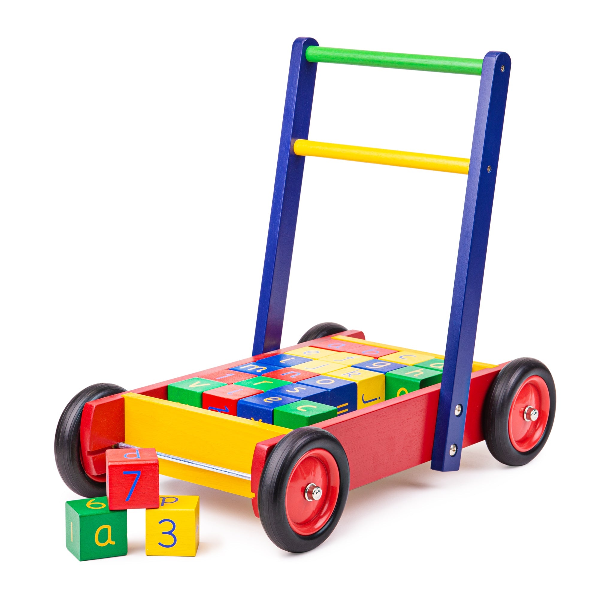 Tildo Babywalker With ABC Blocks in primary colours