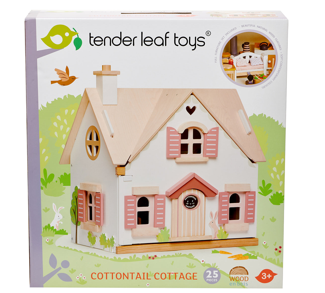 Tender Leaf Toys Cottontail Cottage + Furniture Bundle