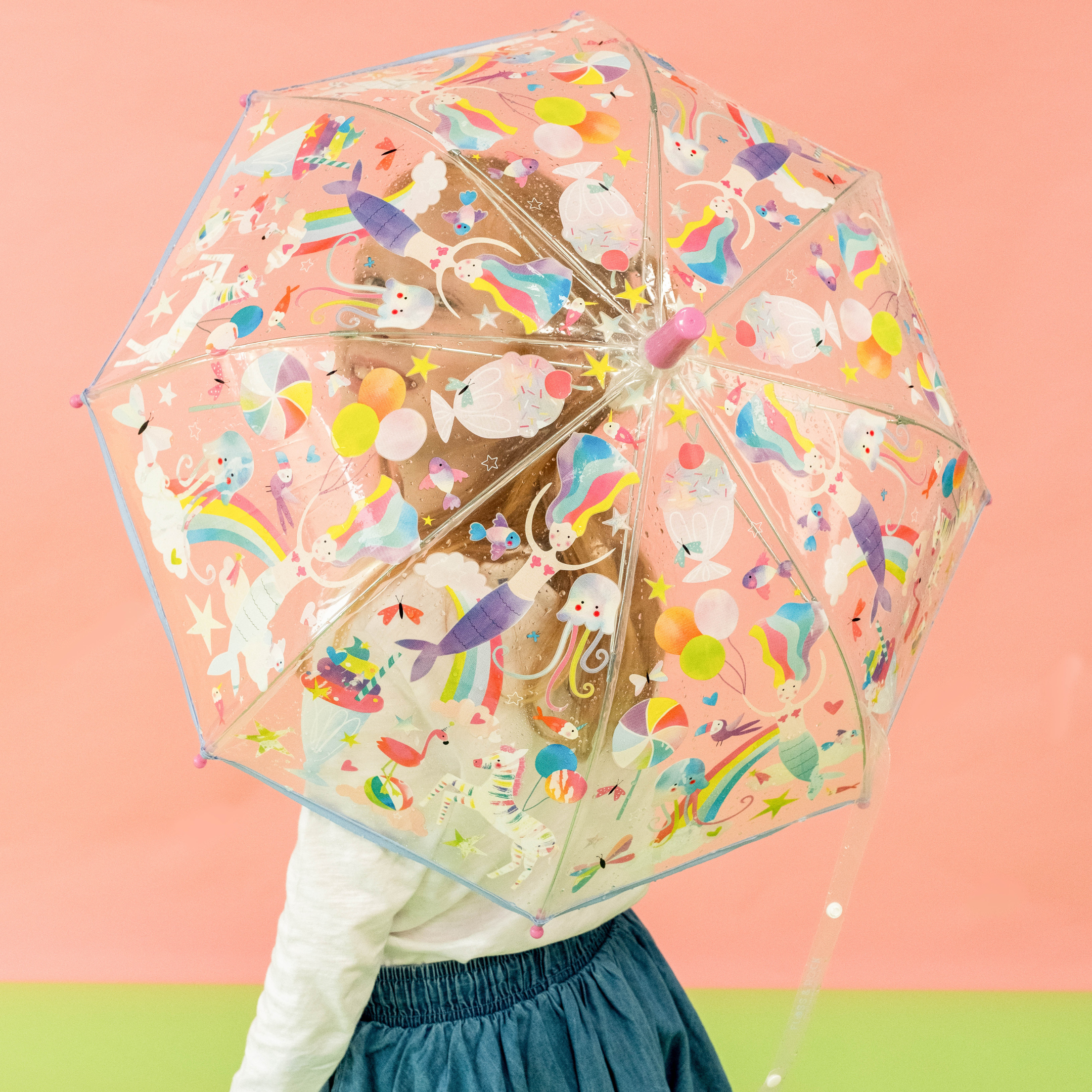 Transparent Colour Changing Umbrella - Fantasy by Floss & Rock