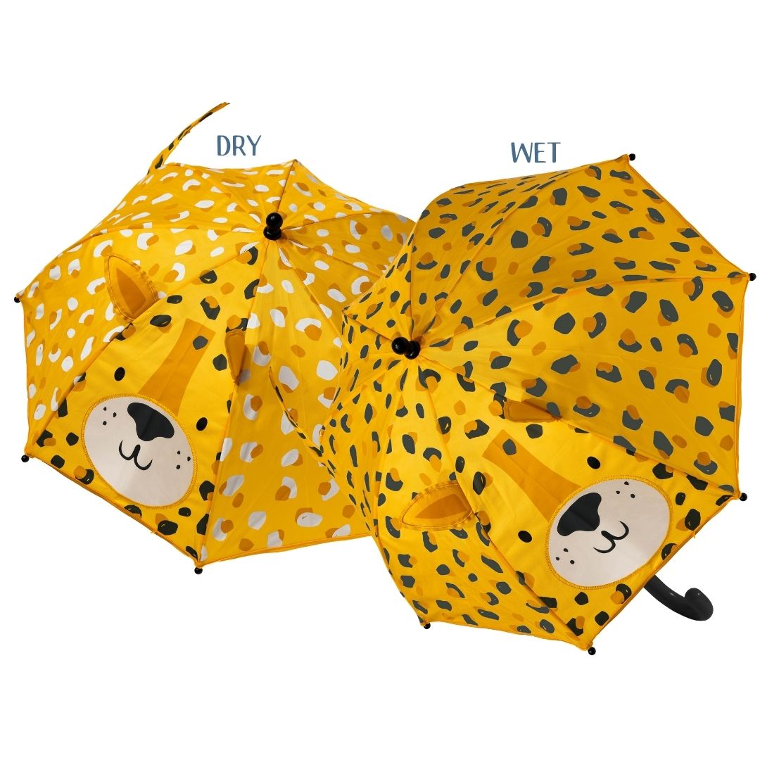 Colour Changing 3D Umbrella - Leopard by Floss & Rock