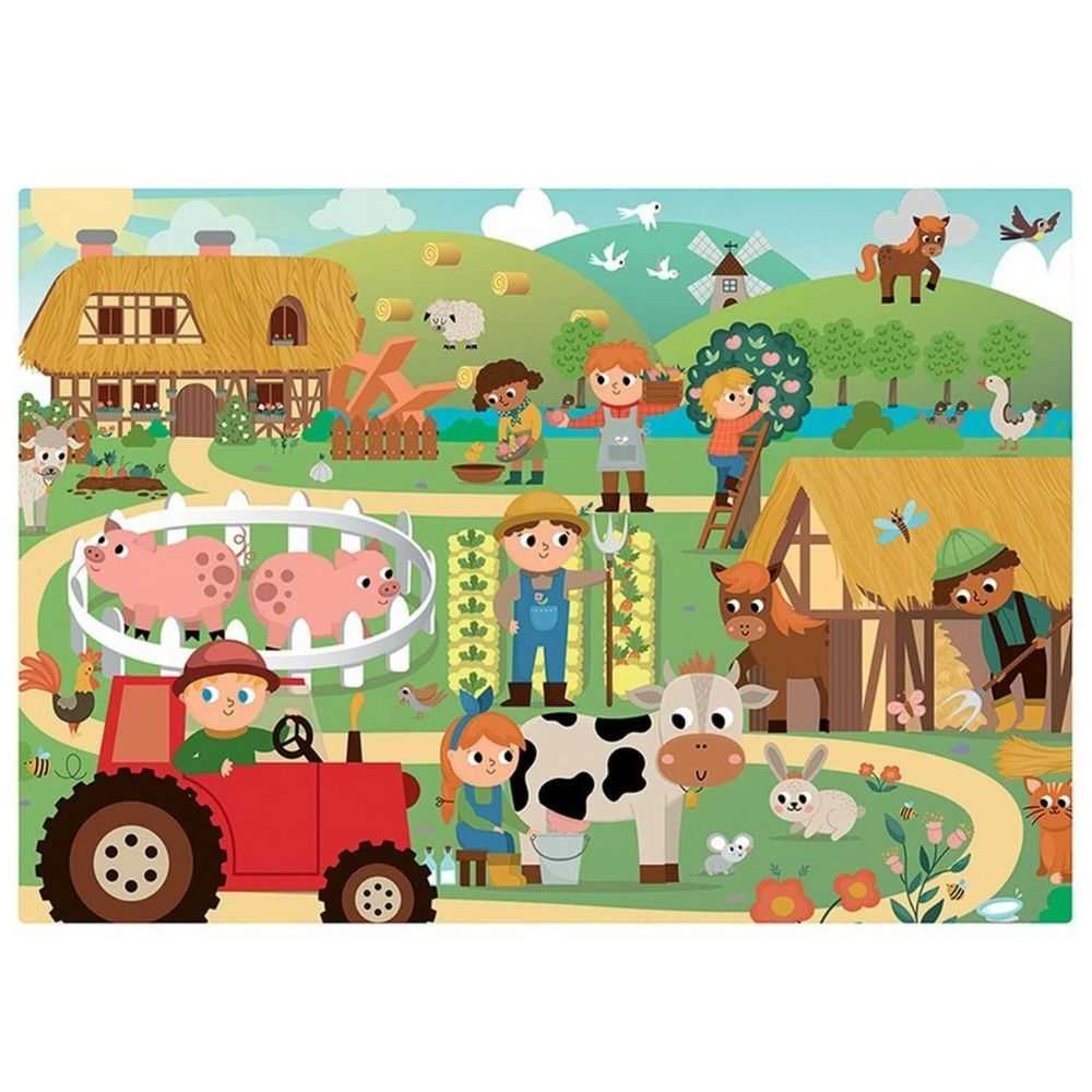 Farm & Town Jigsaw Puzzle - 2 x 24 Pieces by Calypto