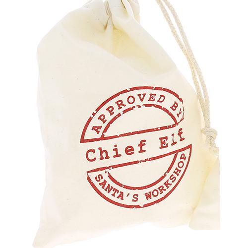 Fiona Walker Cotton Mini Christmas Gift Bag - I Want That Present