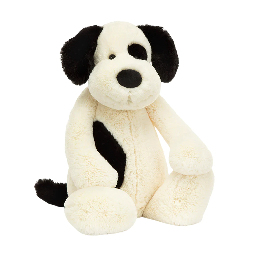 Jellycat Bashful Black & Cream Puppy