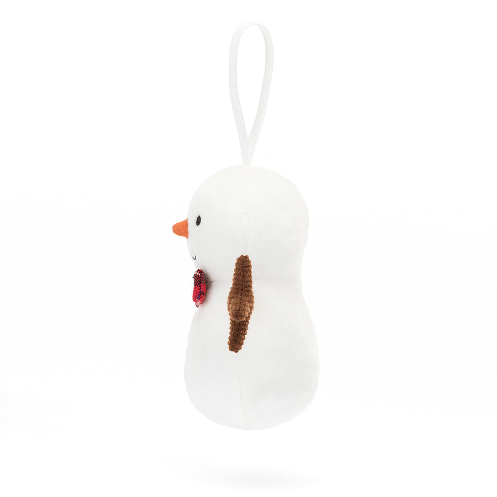 Jellycat Festive Folly Snowman Hanging Decoration