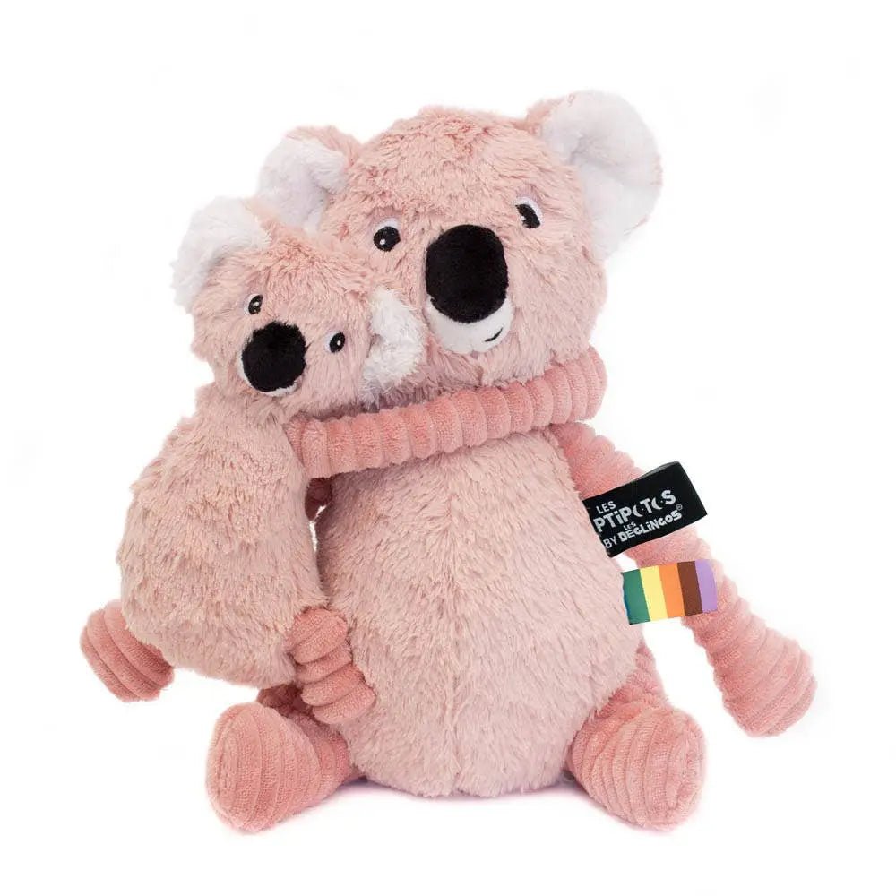 Les Ptipotos Kayla the Koala Mum & Baby Pink - I Want That Present