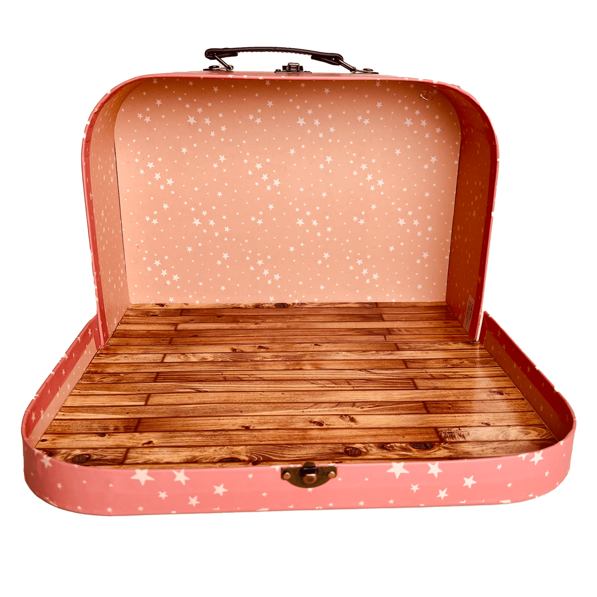 Large Stars Suitcase - Wood - effect Floor - Make Your Own Bundle - I Want That Present