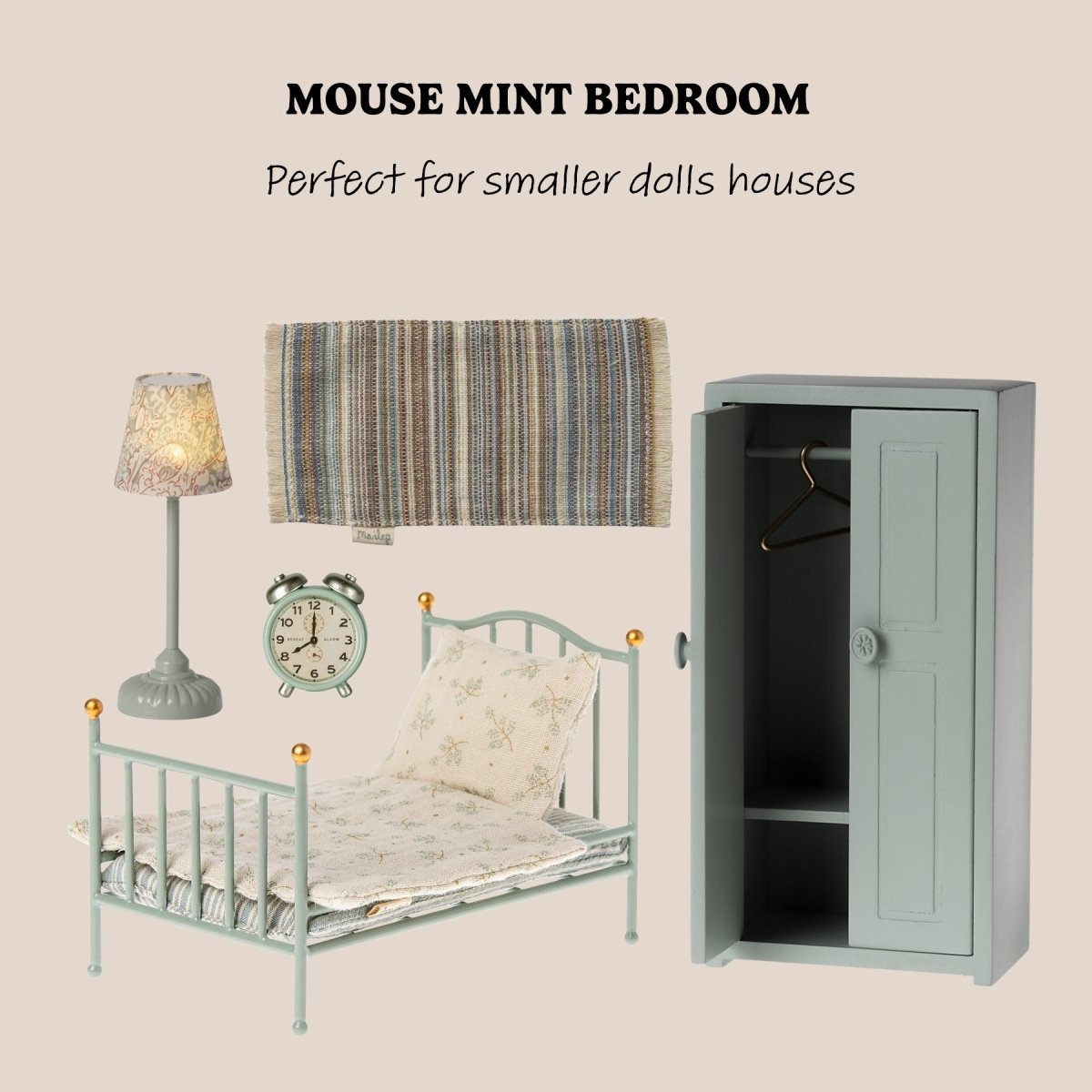 Maileg Mouse Bedroom Bundle - Mint - I Want That Present