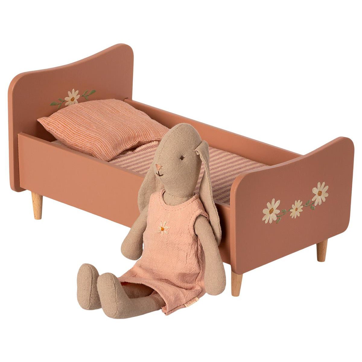 Maileg Wooden Bed - Rose - I Want That Present