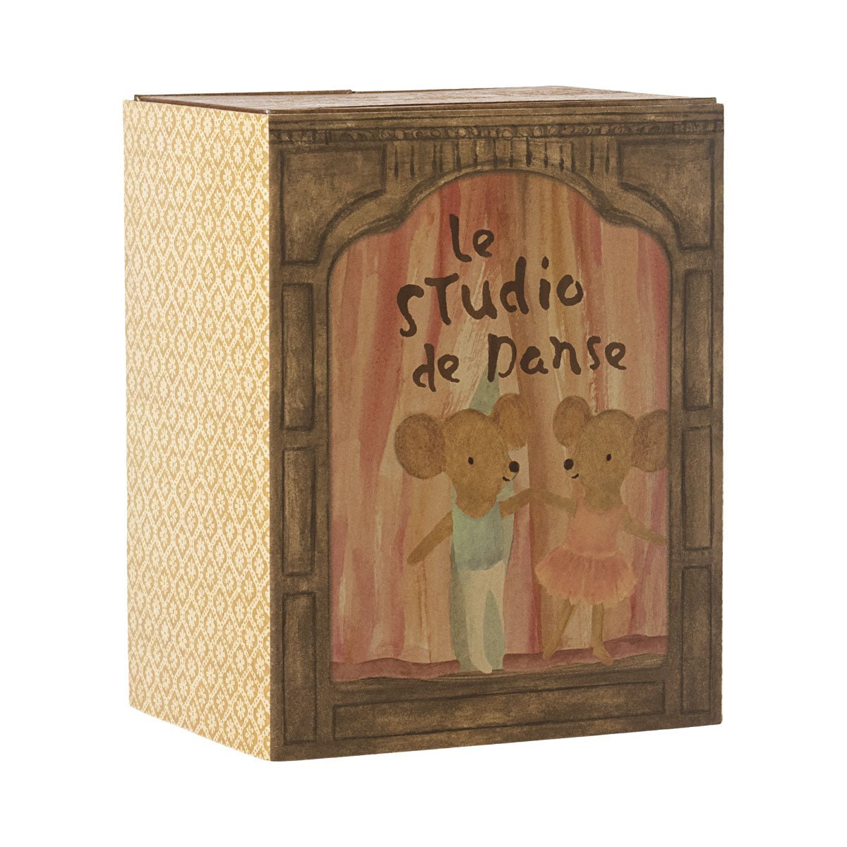 Maileg Ballet Mice in Dance Studio, Little Sister and Brother - I Want That Present