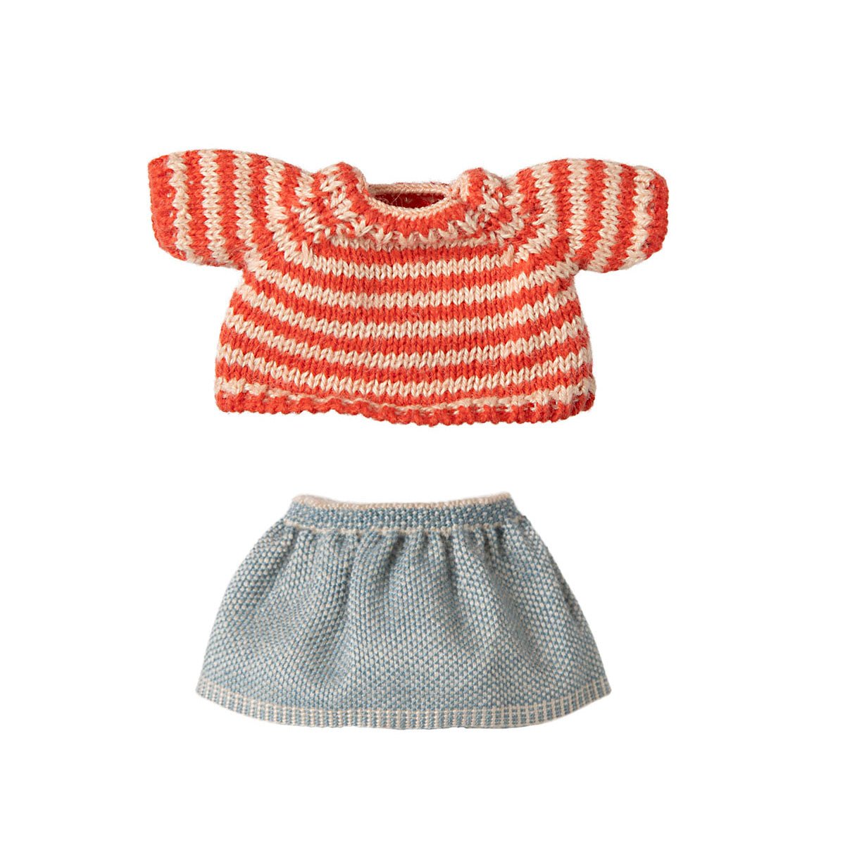 Maileg Knitted Sweater and Skirt, Big Sister Mouse - I Want That Present