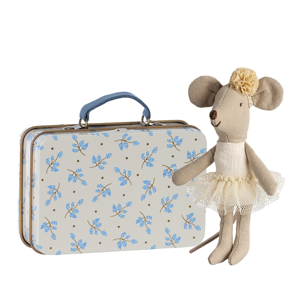 Maileg Little Sister Off - white Ballerina & Suitcase - I Want That Present