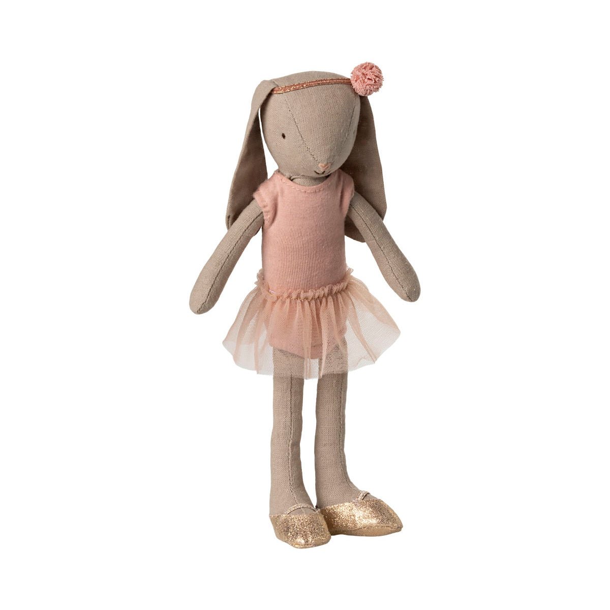 Maileg Bunny Size 2 - Rose Ballerina & Gold Shoes - I Want That Present