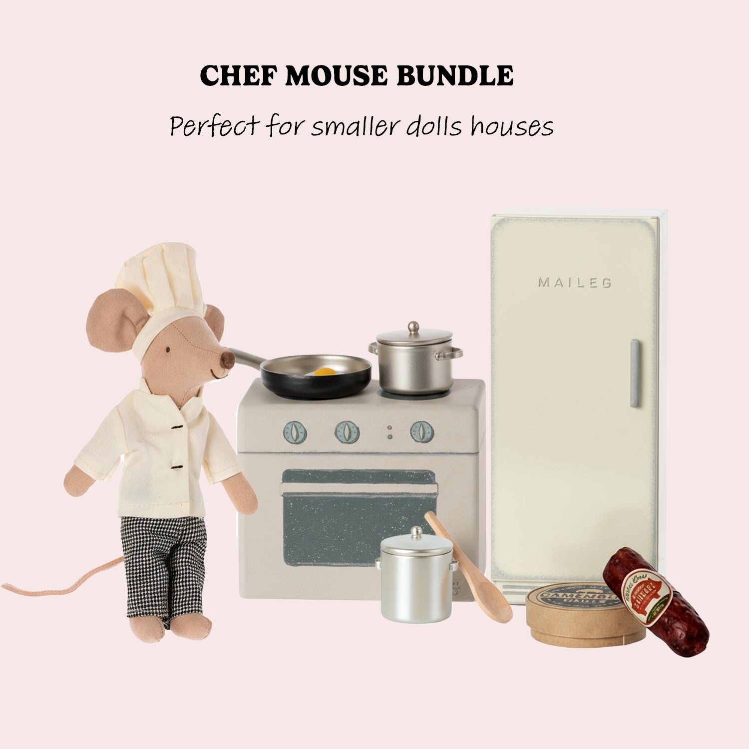 Maileg Chef Mouse and Cooking Bundle