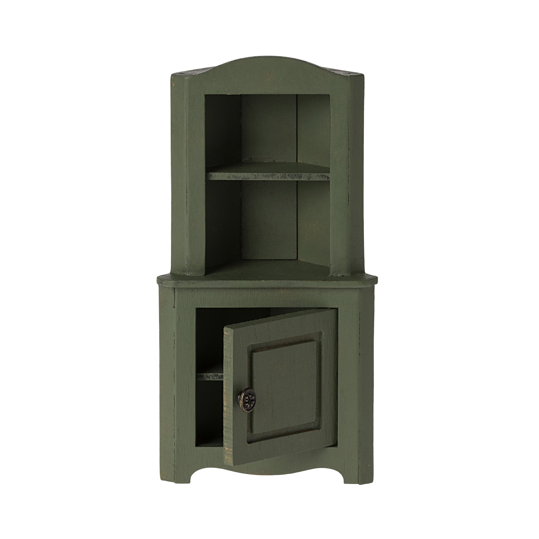Maileg Miniature Corner Cabinet - Dark Green