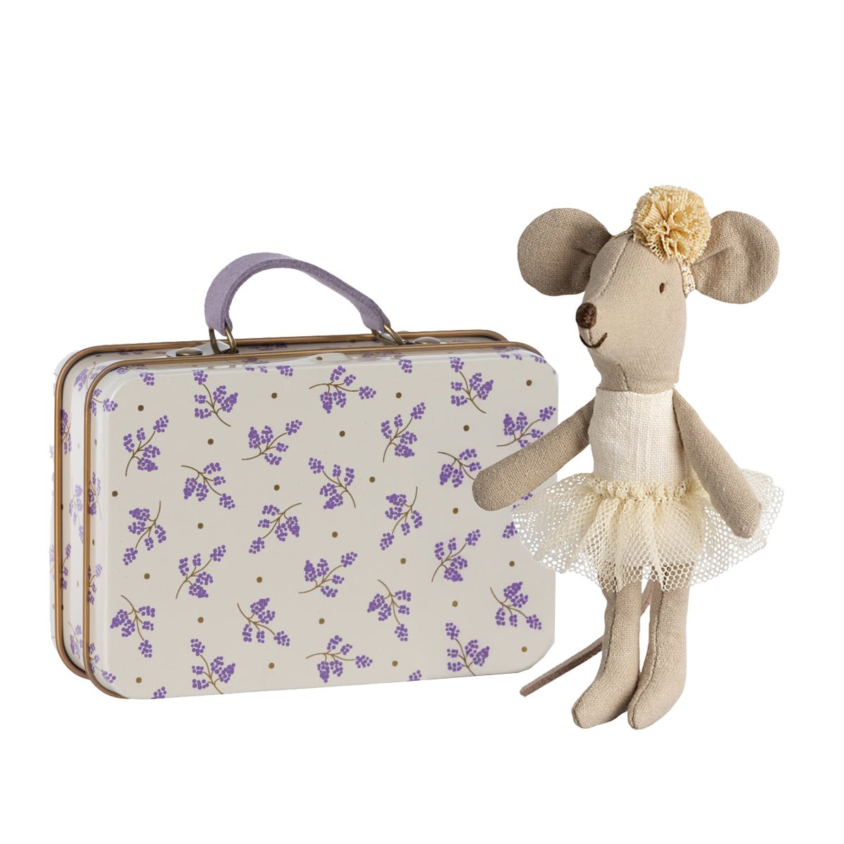 Maileg Little Sister Off - white Ballerina & Suitcase - I Want That Present