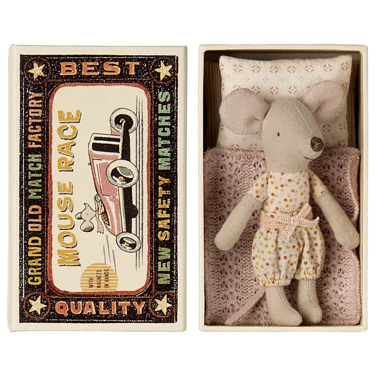 Maileg Little Sister Mouse in a Matchbox - Discontinued - I Want That Present