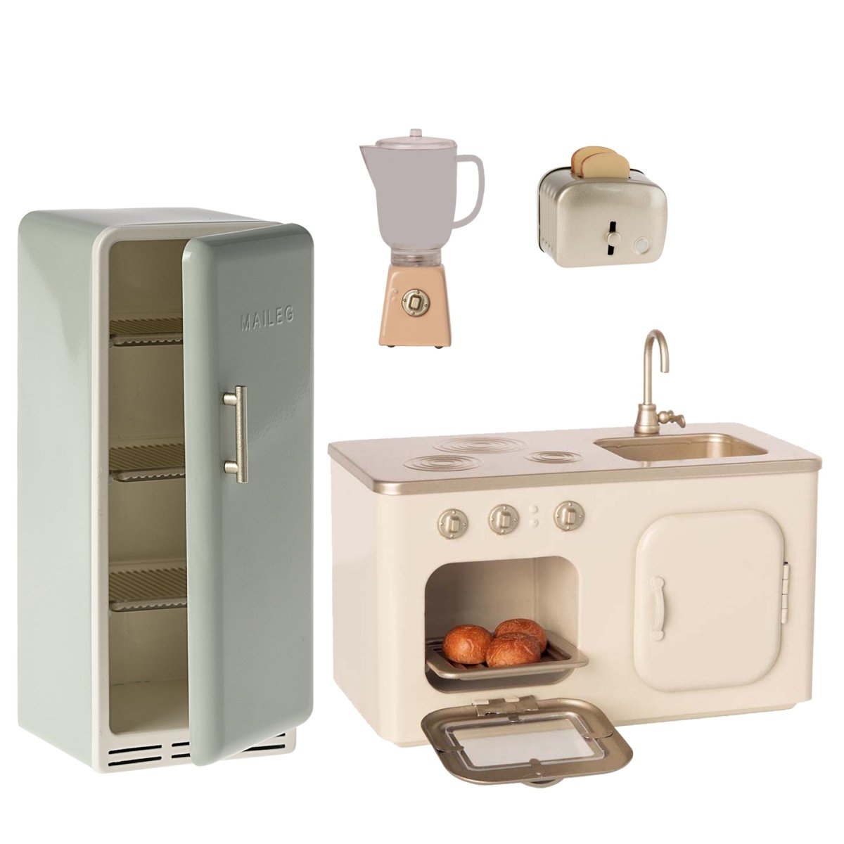Maileg Miniature Kitchen Bundle - Mint - I Want That Present