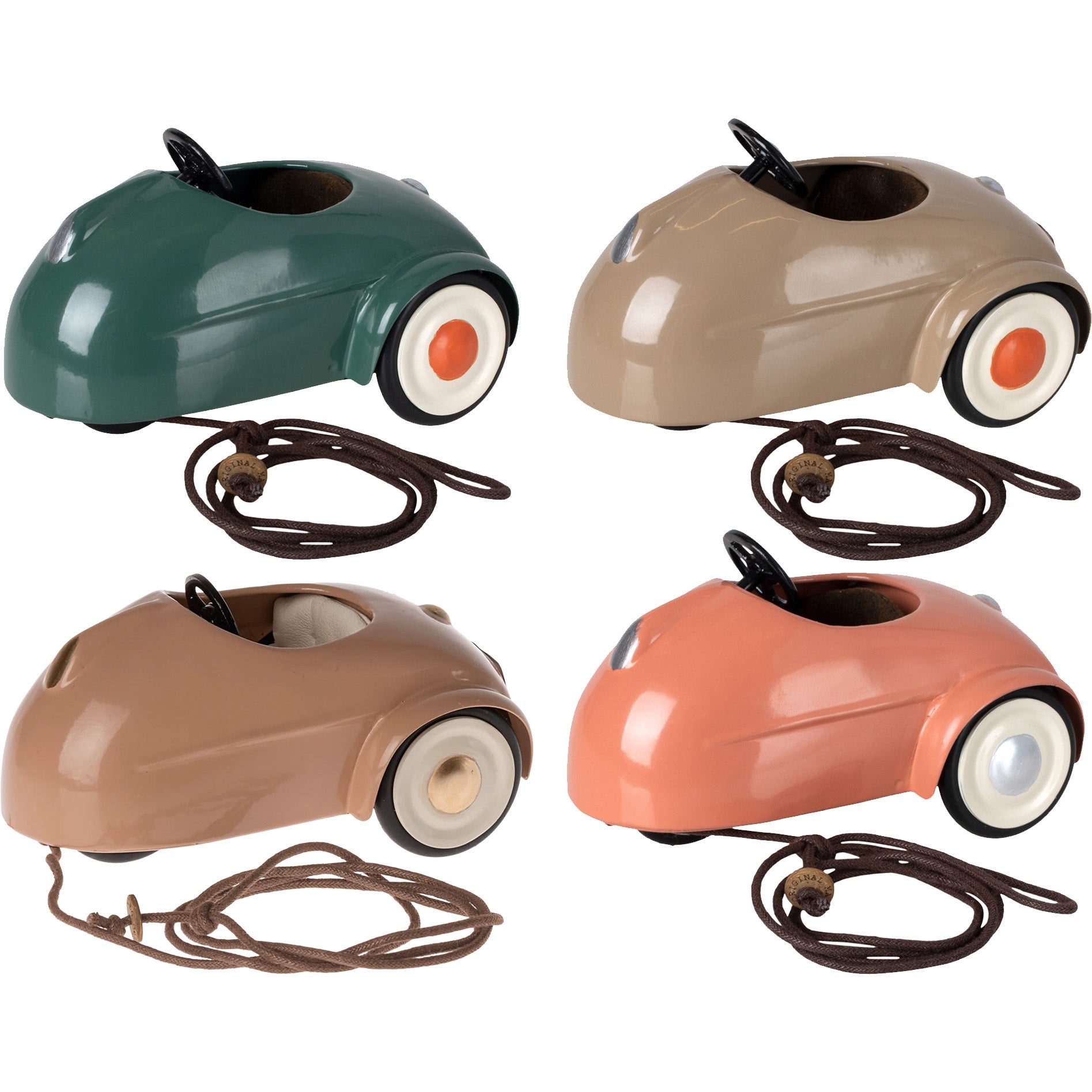 Maileg Mouse Car - Coral, Dark Green or Light Brown