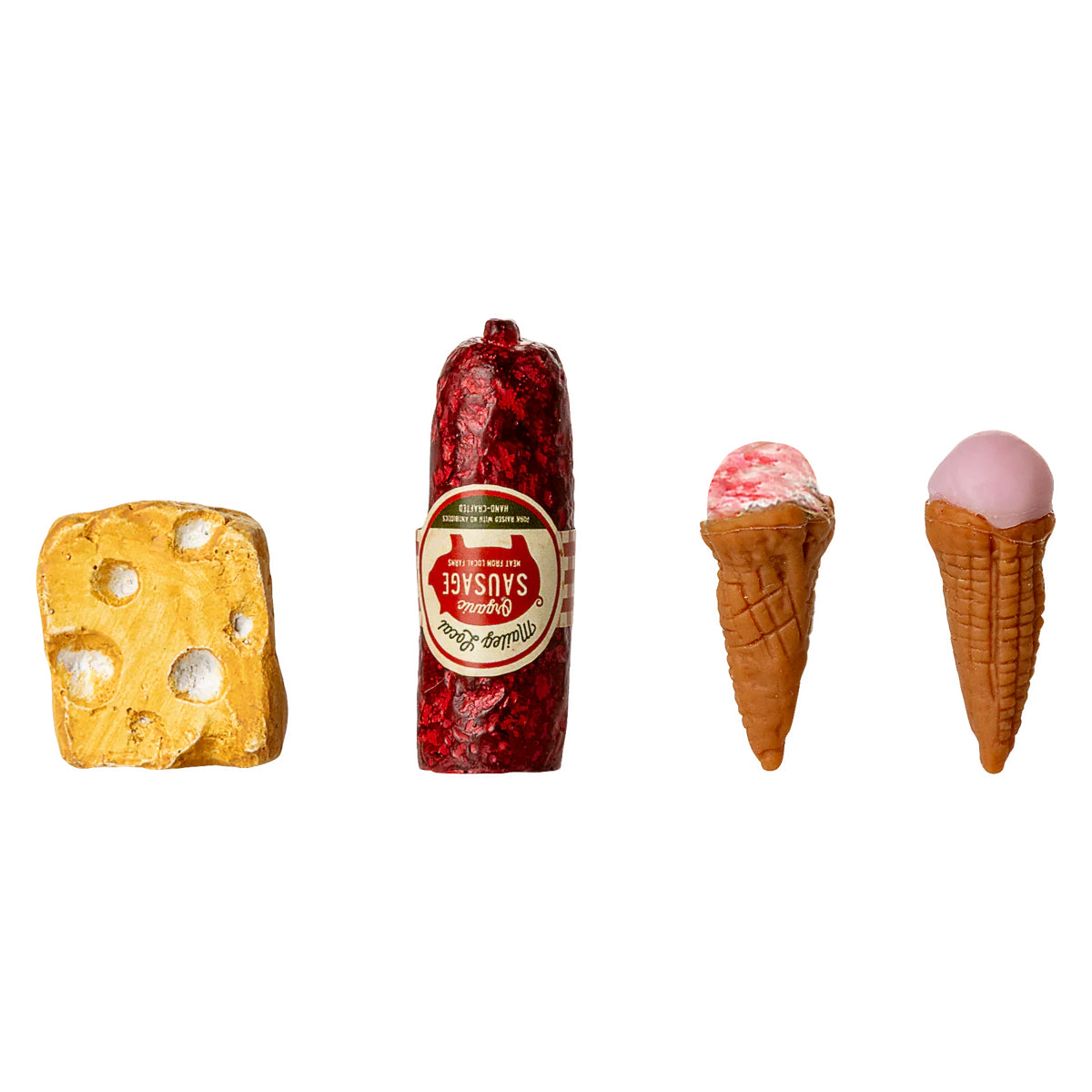Maileg Fridge, Mouse - Off white Metal