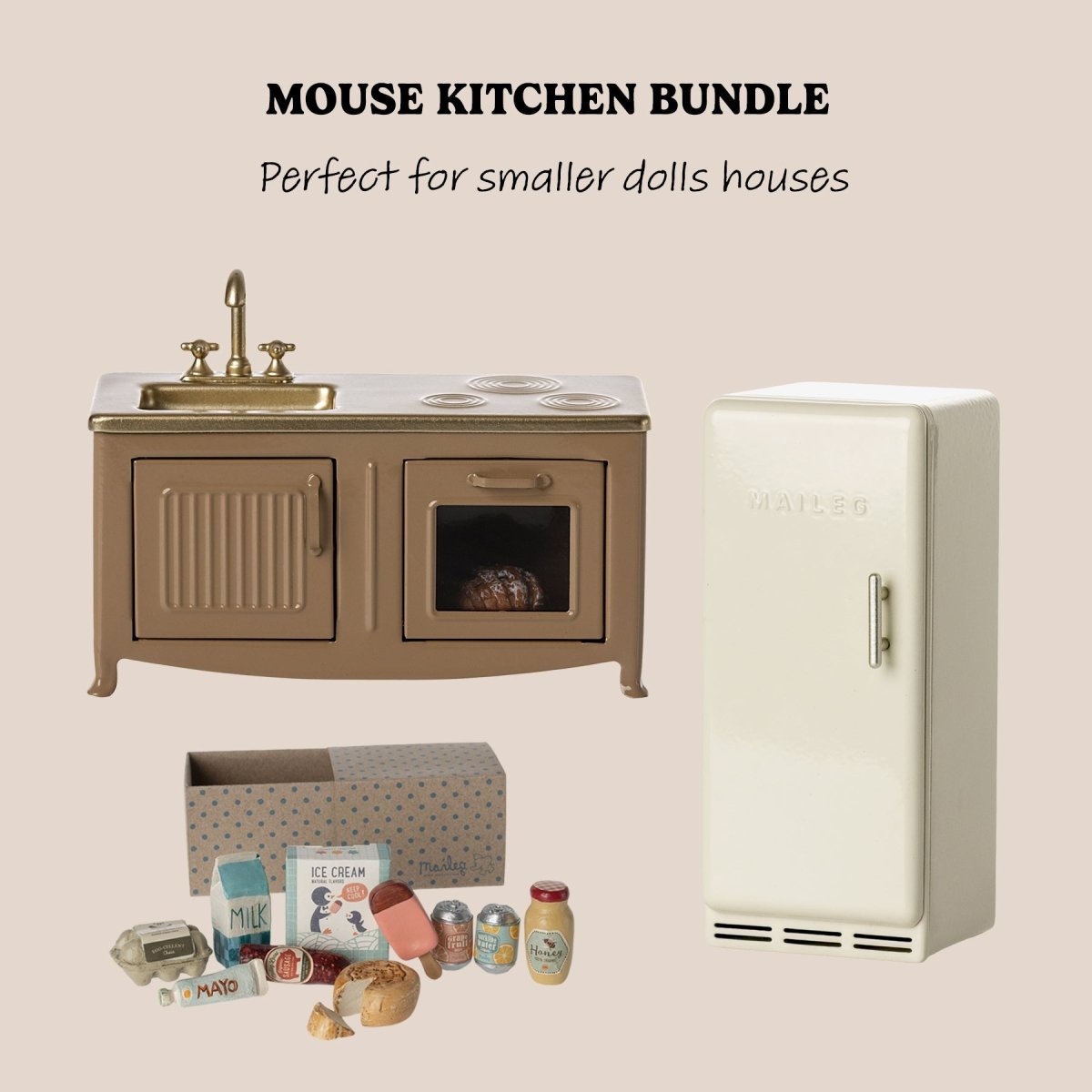 Maileg Mouse Kitchen Bundle - Brown - I Want That Present
