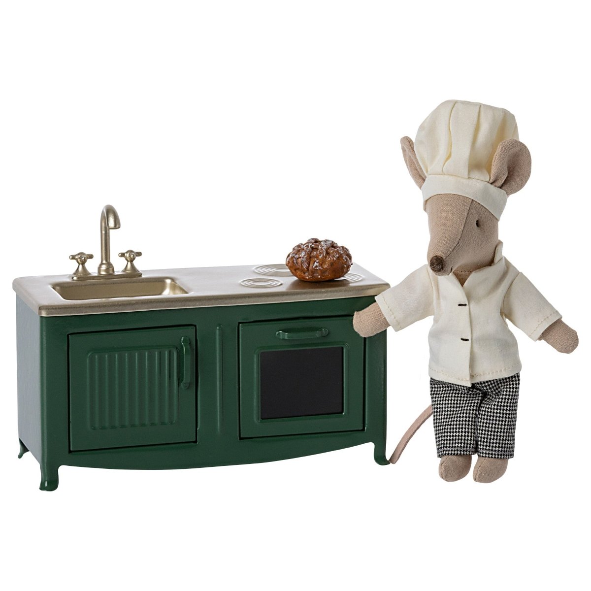 Maileg Kitchen, Dark Green - Mouse - I Want That Present
