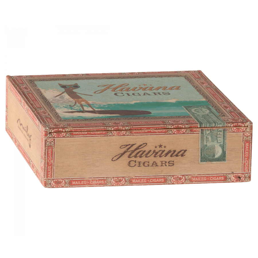 Maileg Mum and Dad Mice in a Cigar Box - I Want That Present