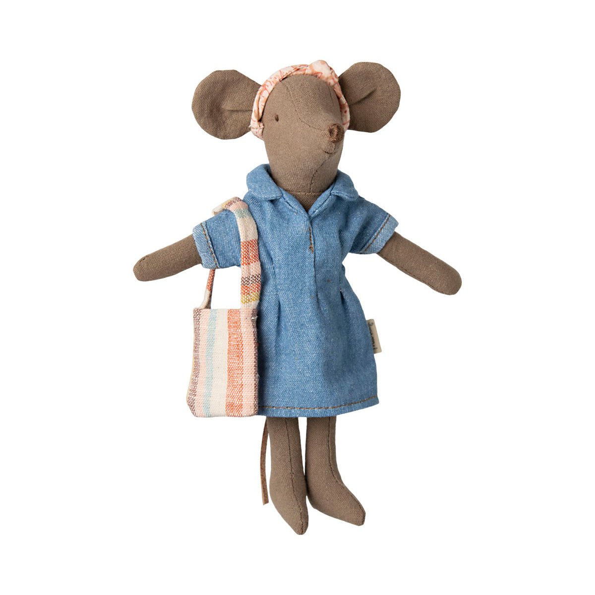 Maileg Mum Mouse Clothes, Denim Dress, Bag & Headband - I Want That Present