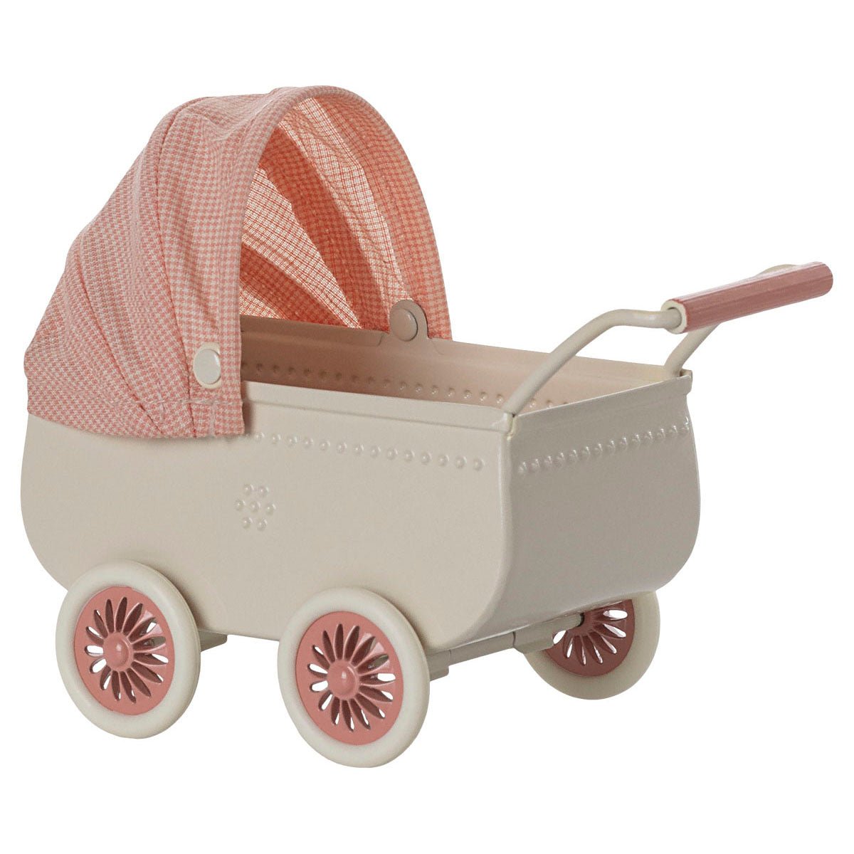 Maileg Pram, Mouse - Coral - I Want That Present