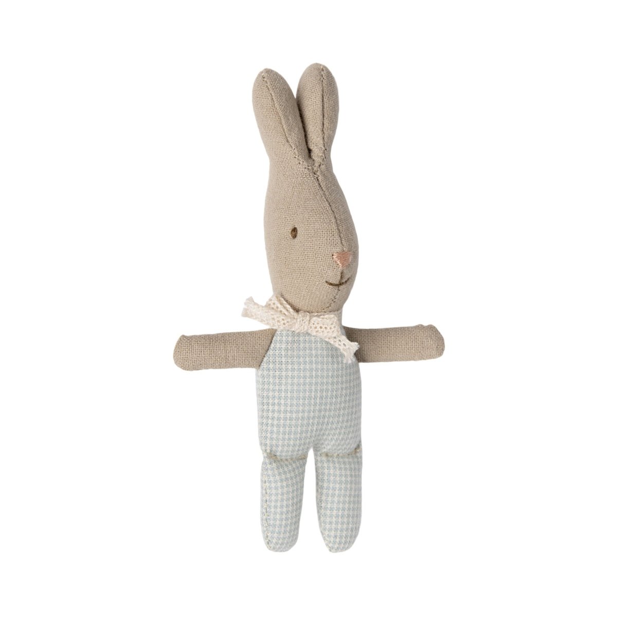 Maileg Rabbit, MY - Light Blue Check - I Want That Present