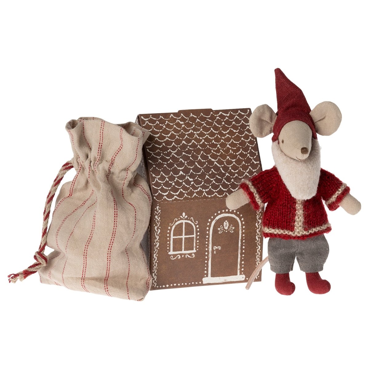 Maileg Santa Mouse, Big Brother - I Want That Present