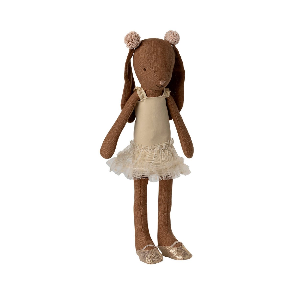 Maileg Bunny Size 2, Chocolate Brown - Ballet Suit and Skirt Cream - I Want That Present
