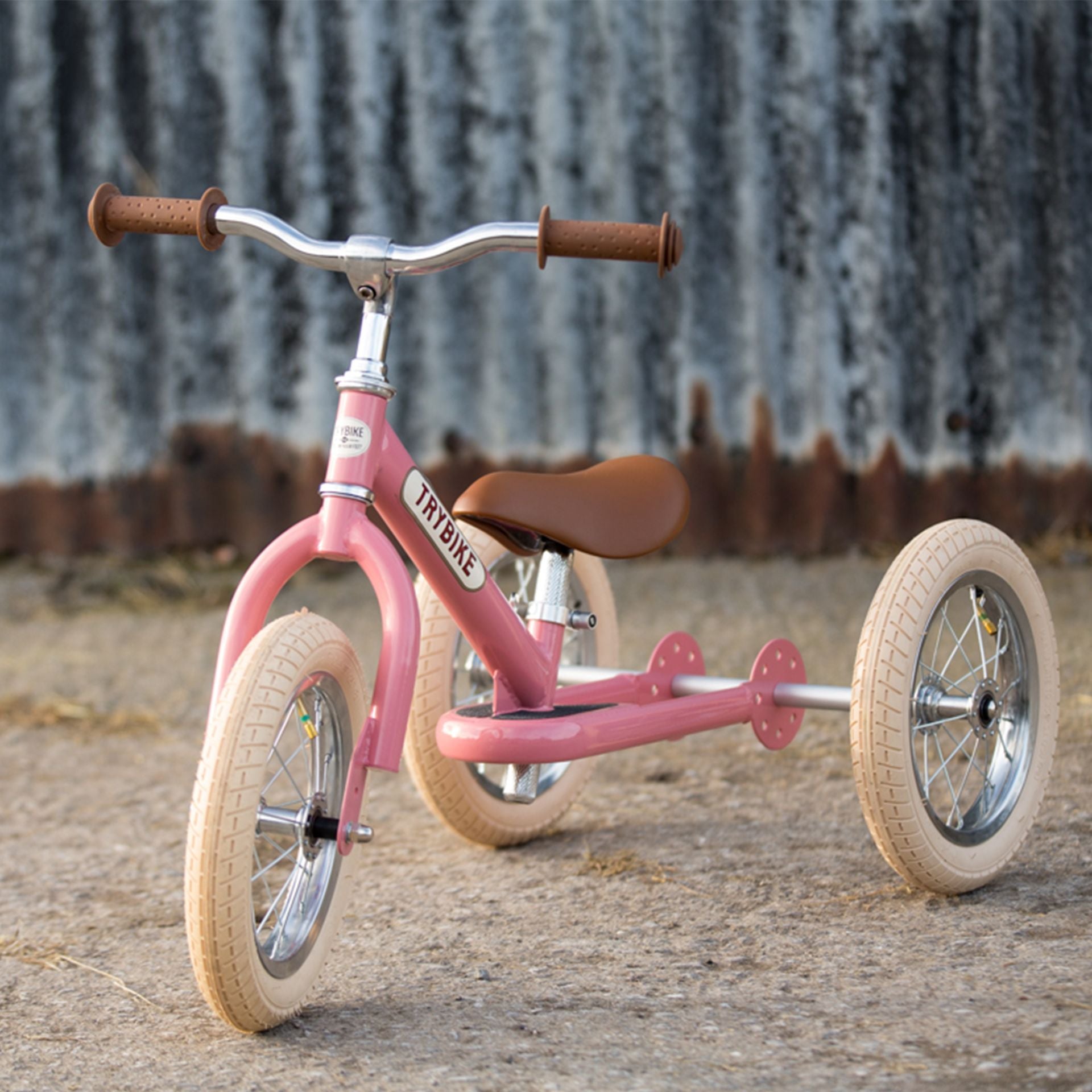 Trybike - Steel 2 In 1 Trike / Balance Bike - Vintage Pink