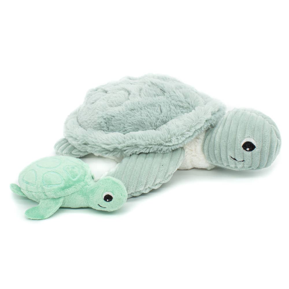 Les Ptipotos Tilly the Turtle Mum & Baby Mint - I Want That Present