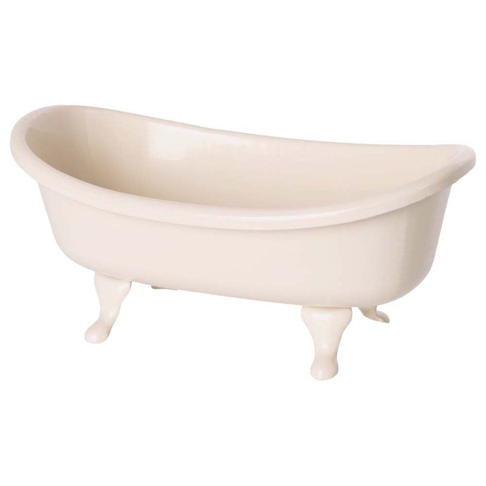 Maileg white metal old fashioned style bath for bunnies, rabbits and teddies