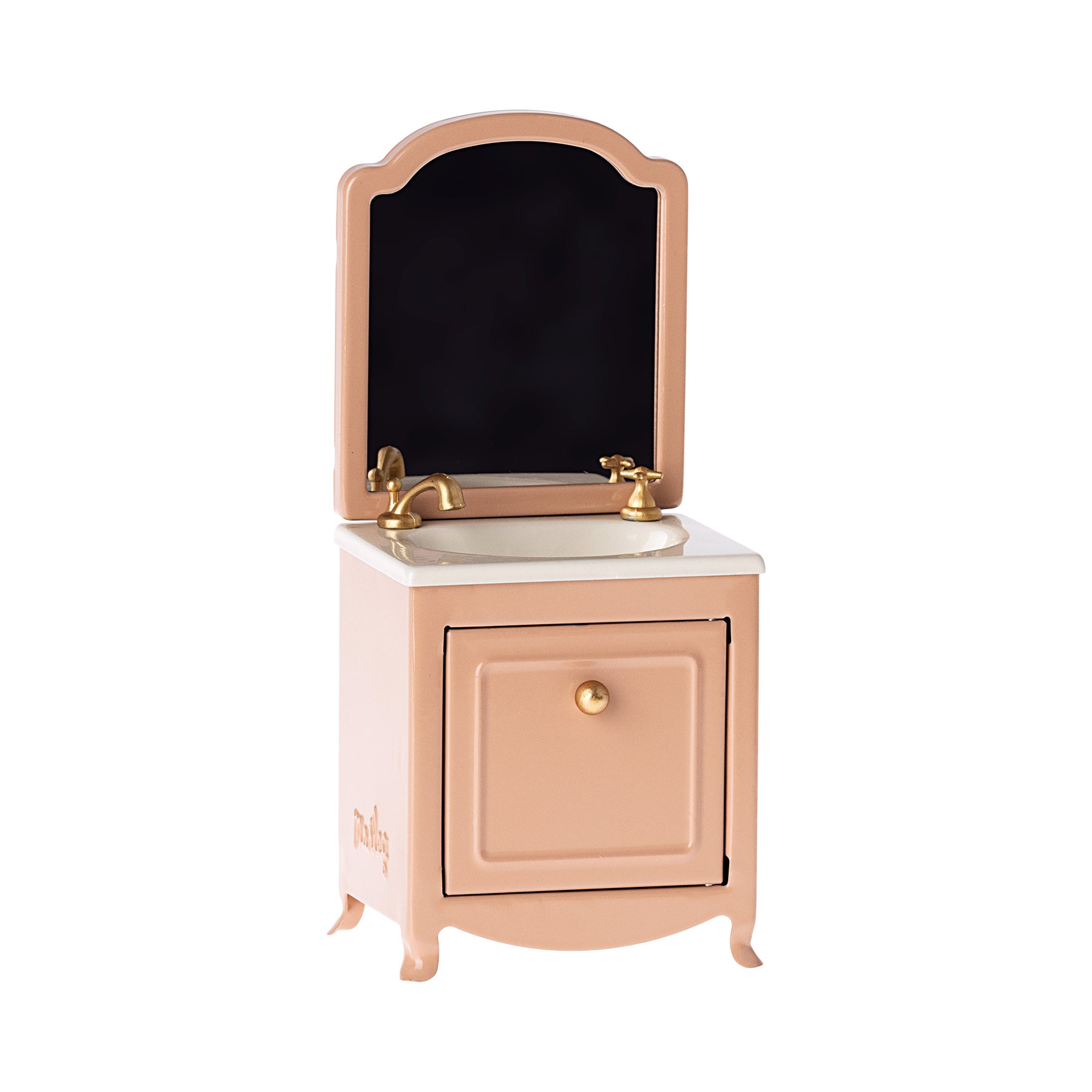 powder pink sink with mirror for maileg mice