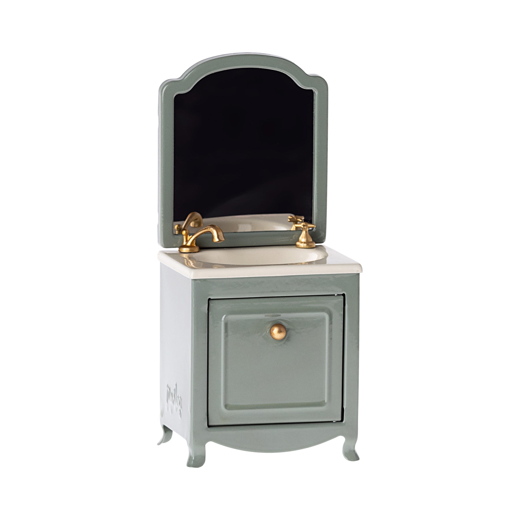 Maileg Sink Dresser w. Mirror, Mouse Size - Mint