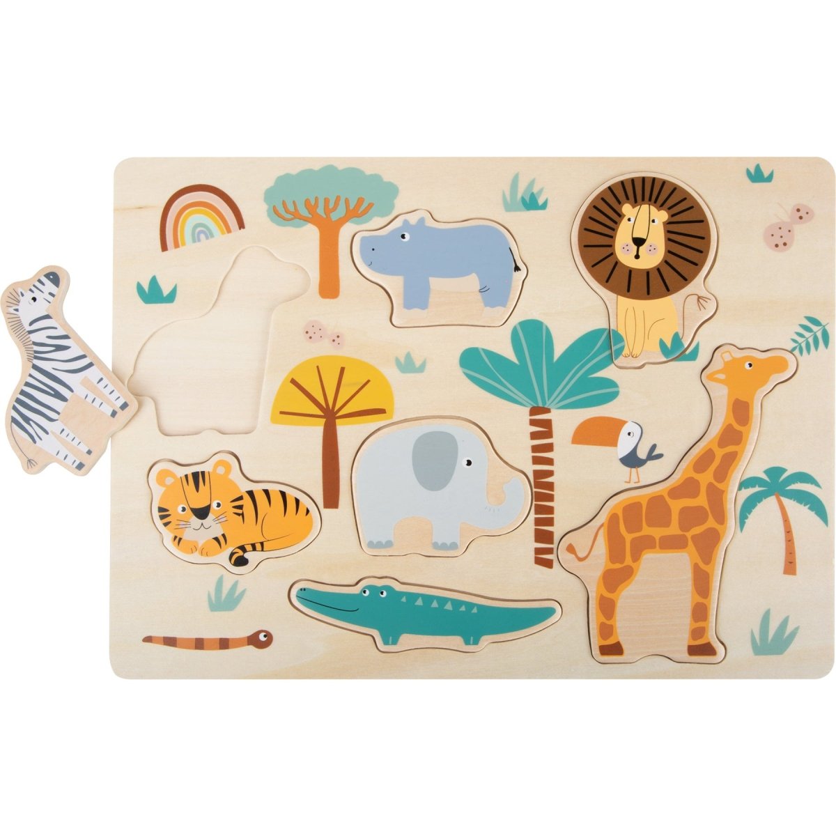 Wooden Safari Puzzle by Small Foot - I Want That Present