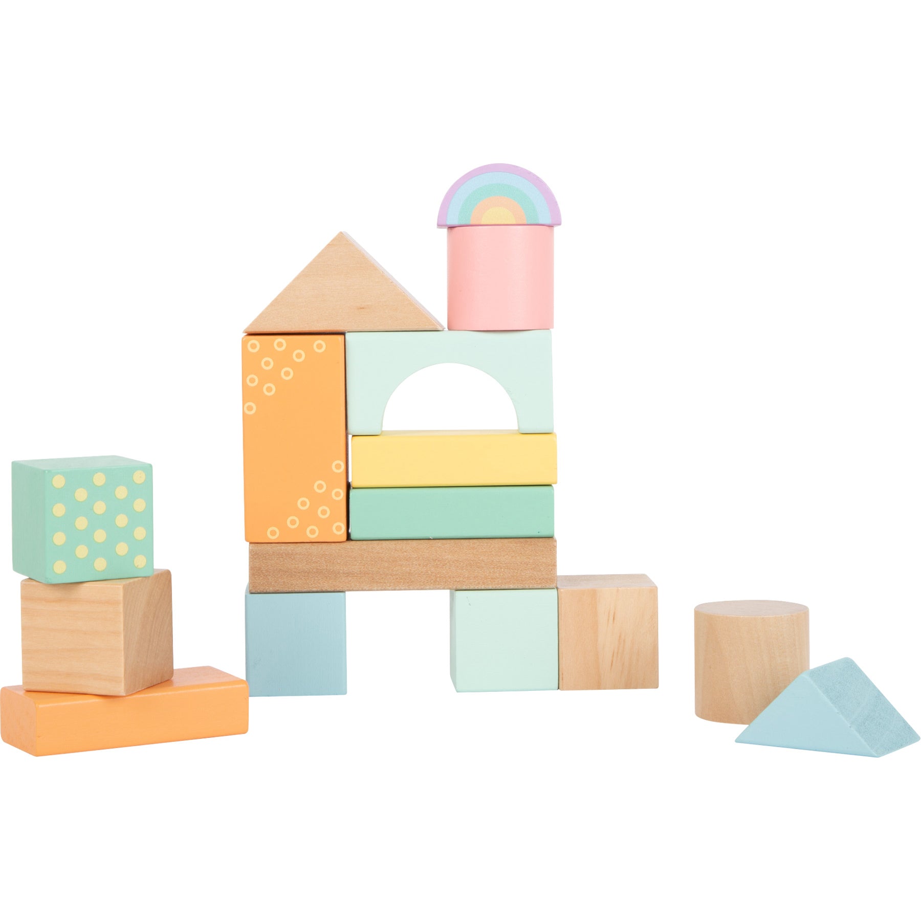 Small Foot Wooden Building Blocks - Pastel