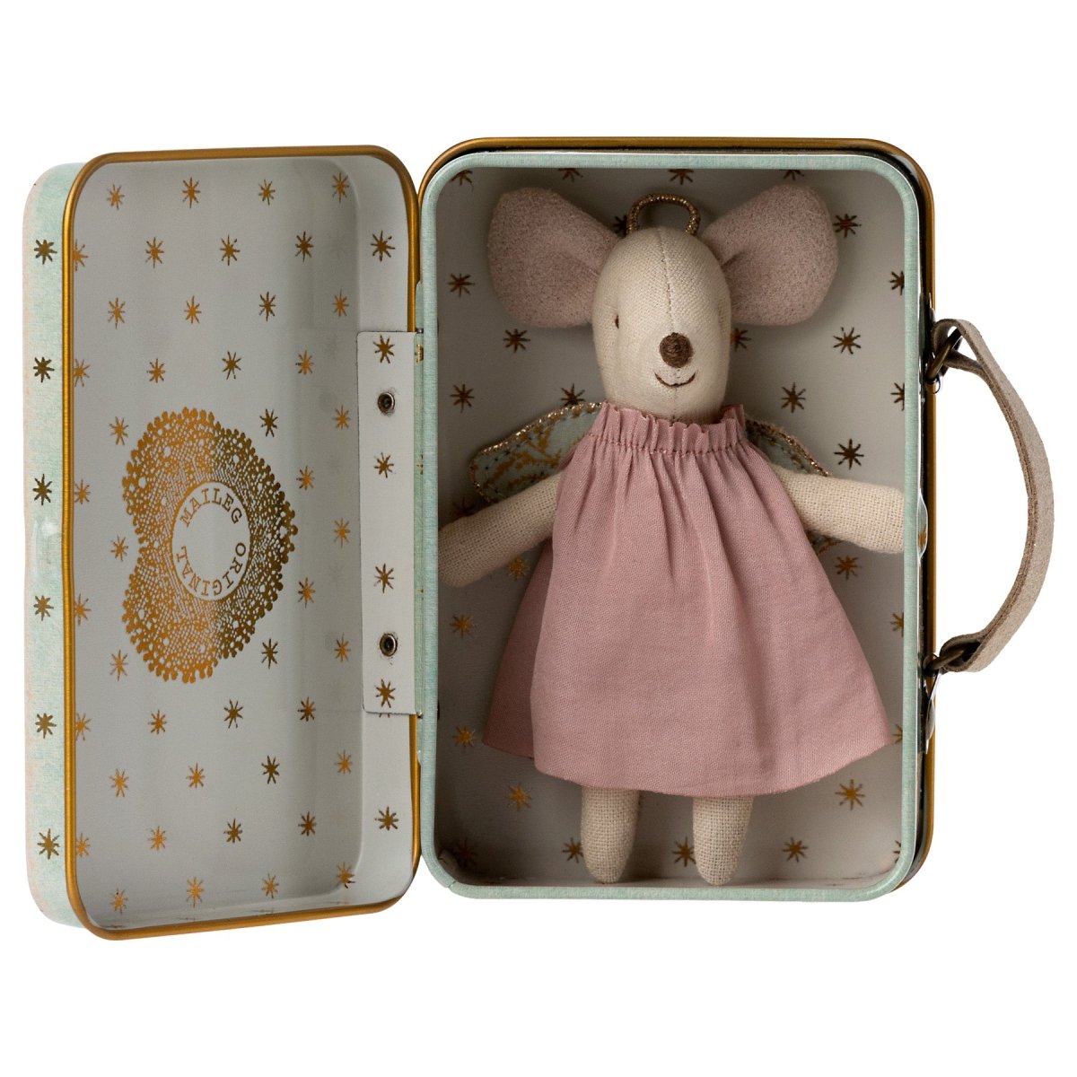Maileg Angel Mouse in Suitcase - I Want That Present