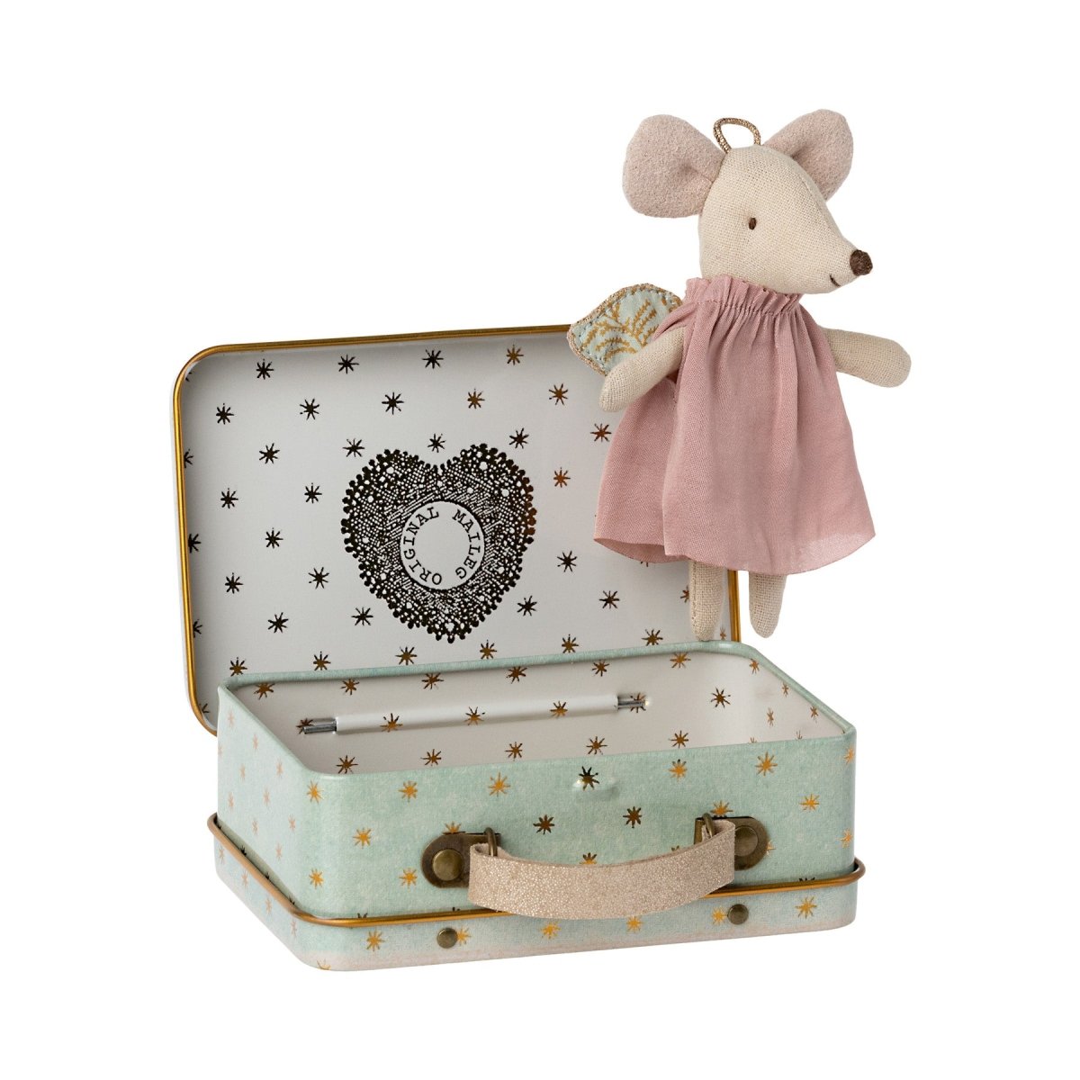 Maileg Angel Mouse in Suitcase - I Want That Present