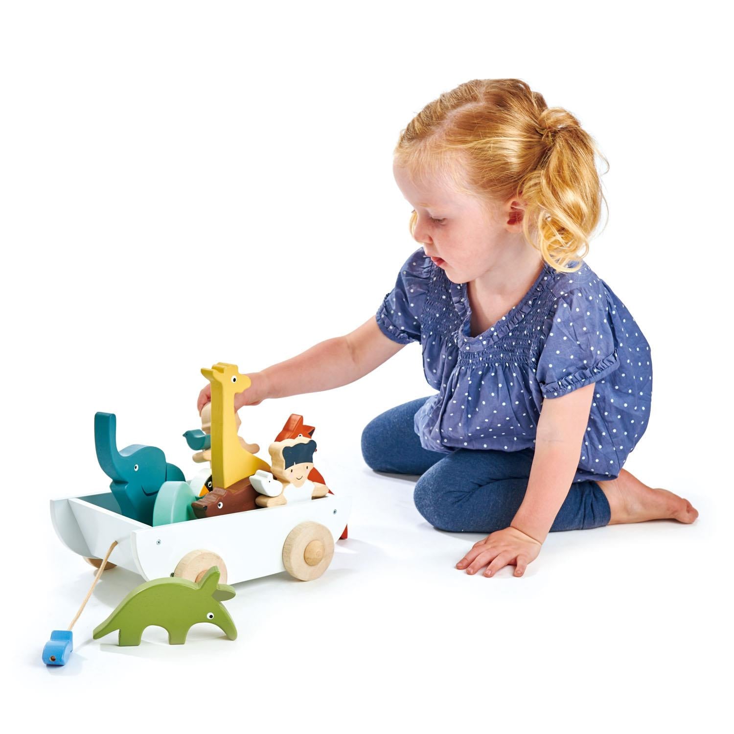 Tender Leaf Toys The Friend Pull Along Ship with Animals