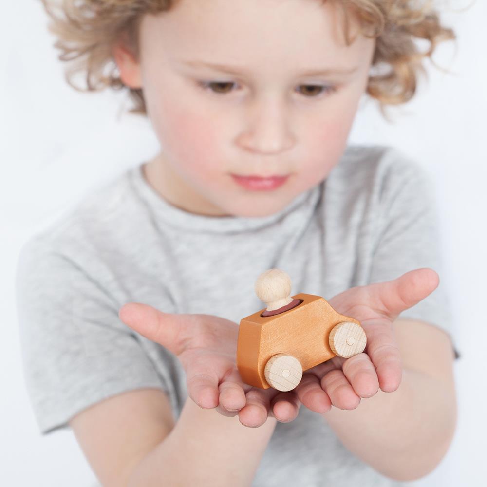 Lubulona Wooden Toy Car - Ochre - I Want That Present