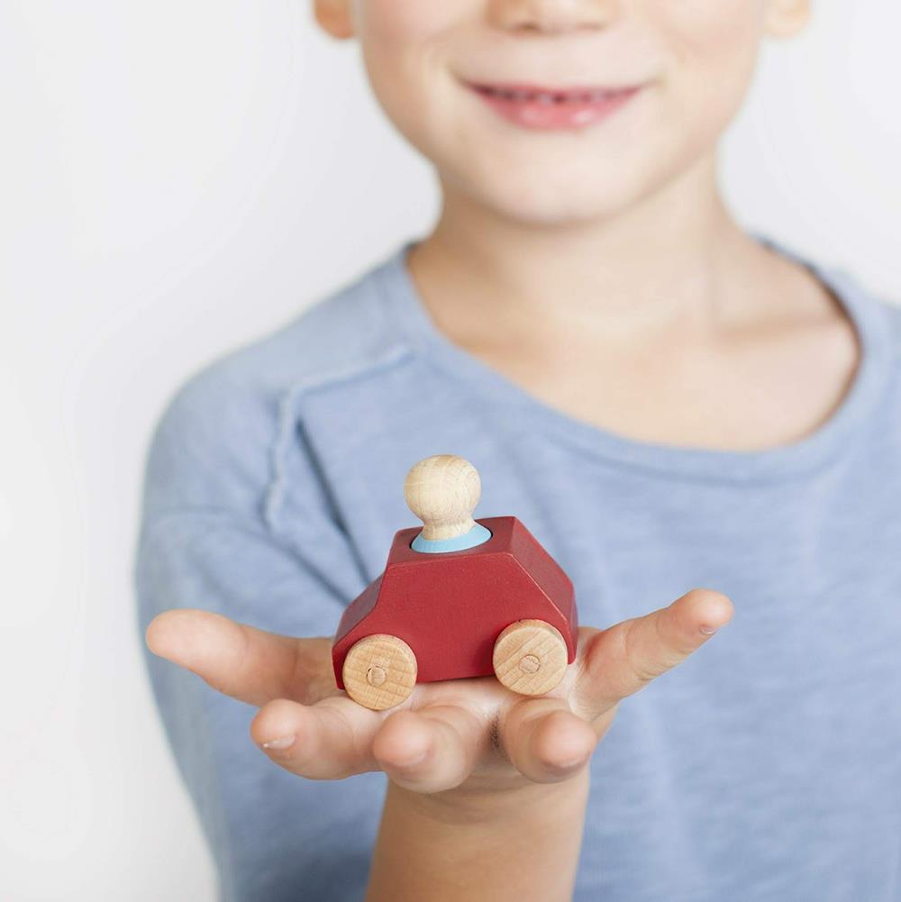 Lubulona Wooden Toy Car - Red - I Want That Present