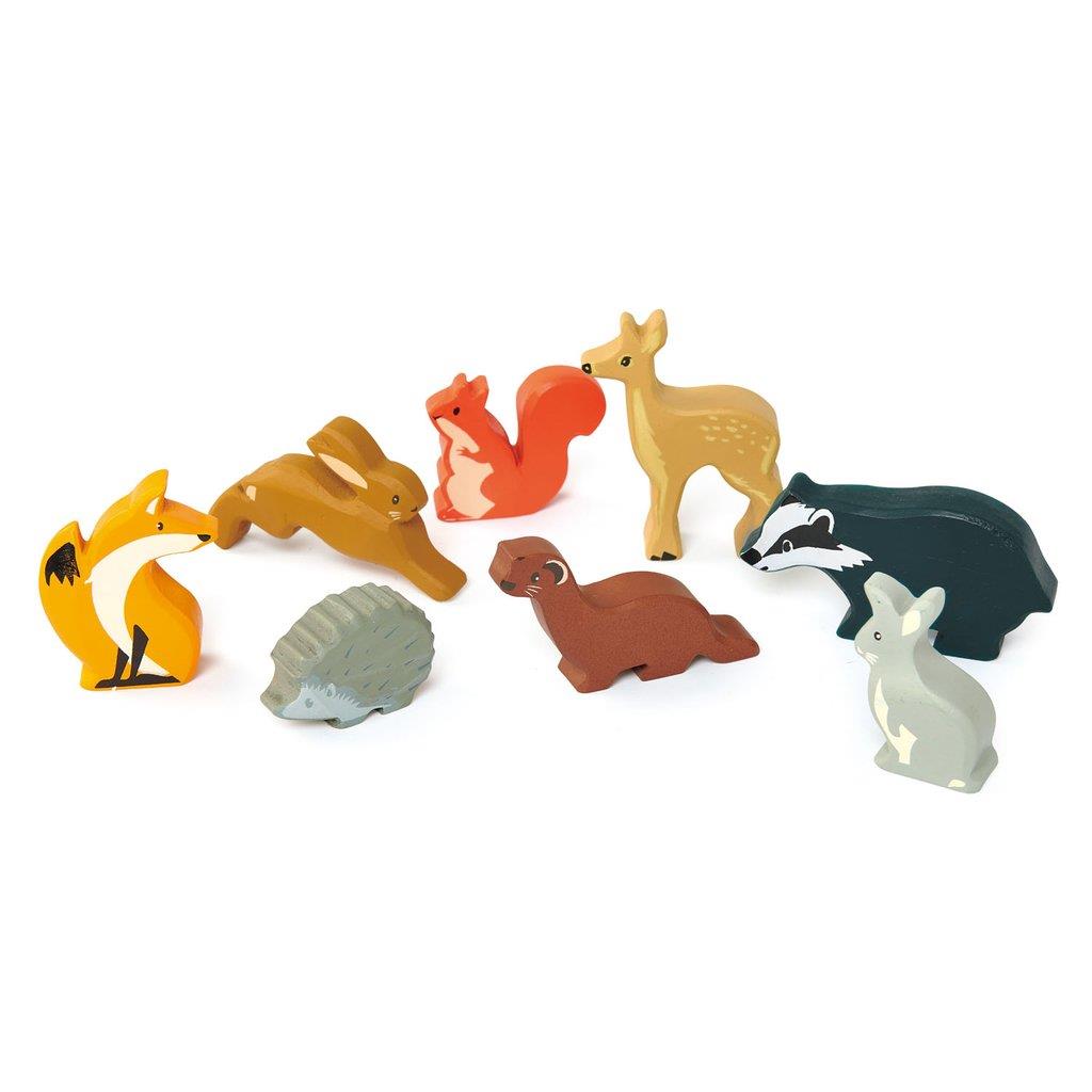 Tender Leaf Toys Wooden Woodland Animals Shelf Set