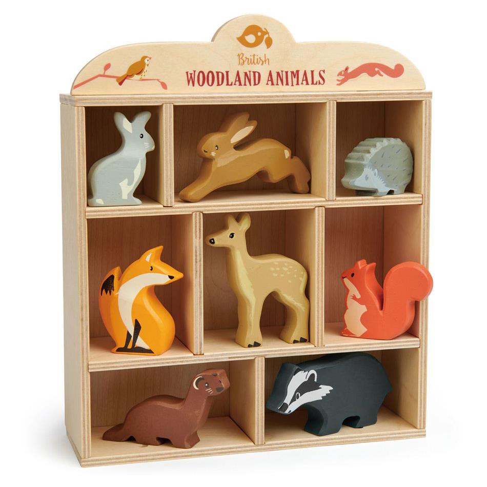 Tender Leaf Toys Wooden Woodland Animals Shelf Set