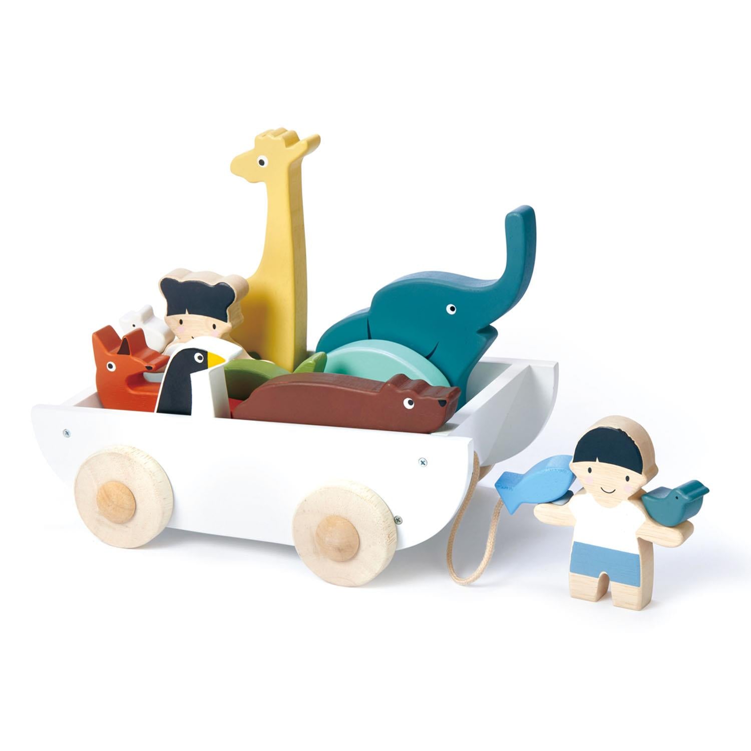Tender Leaf Toys The Friend Pull Along Ship with Animals