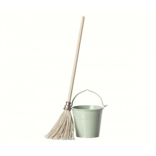 Maileg Miniature Bucket and Mop - I Want That Present