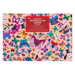 eeBoo Watercolour Pad & Paints - Butterfly & Flowers