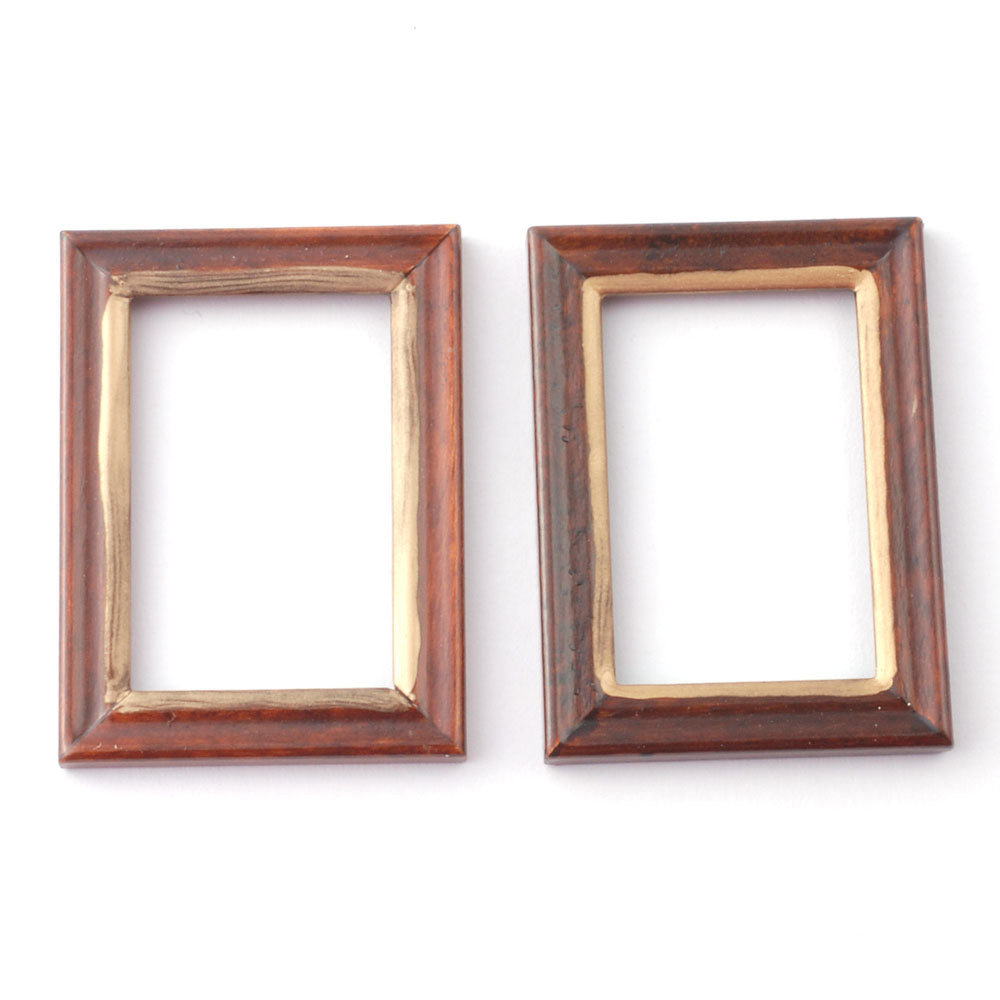 Miniature Dark Wooden Frames (2pc)