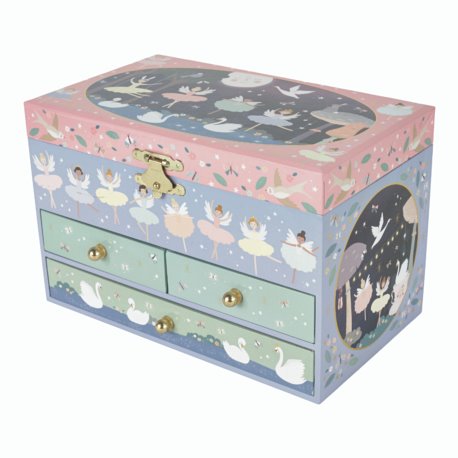 Enchanted Musical Jewellery Box with 3 Drawers